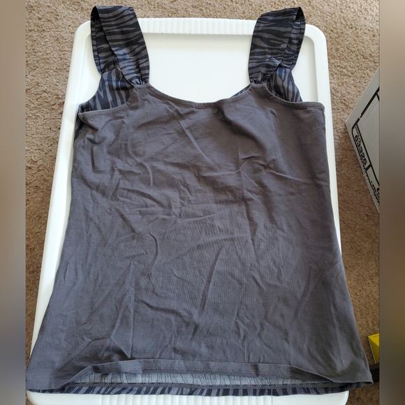 Ann Taylor Women Black/Grey Sleeveless Blouse Small - Picture 2 of 4